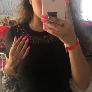 Black top with sequins